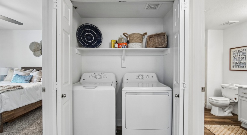 a laundry closet