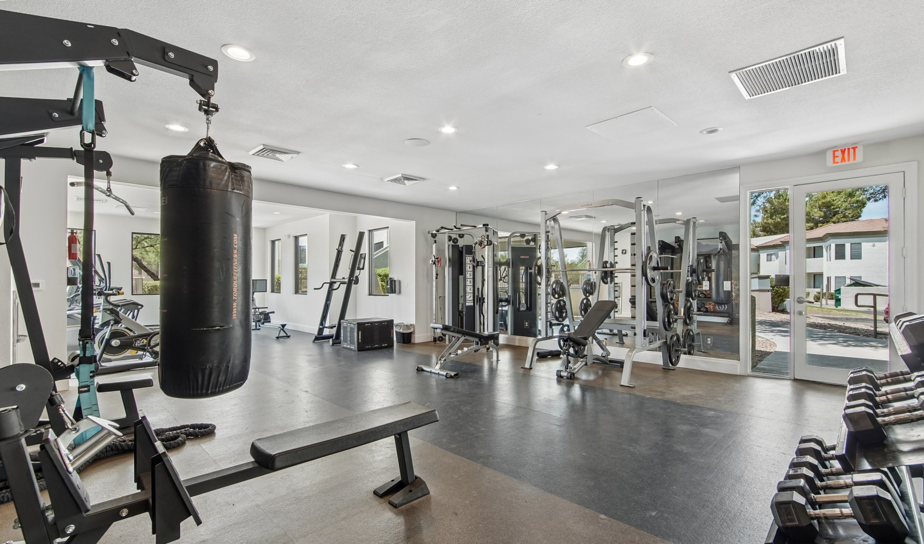 Open and well-lit fitness center