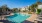 a swimming pool in a backyard